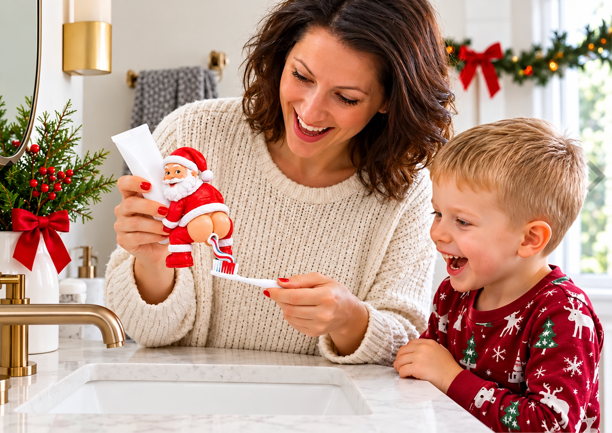 Santa Toothpaste Attachment (2 Pieces)