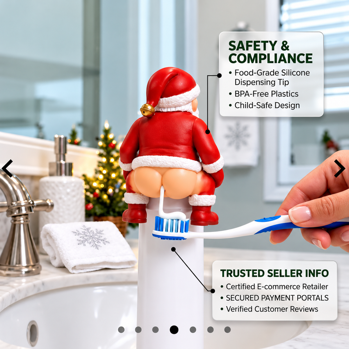 Santa Toothpaste Attachment (2 Pieces)
