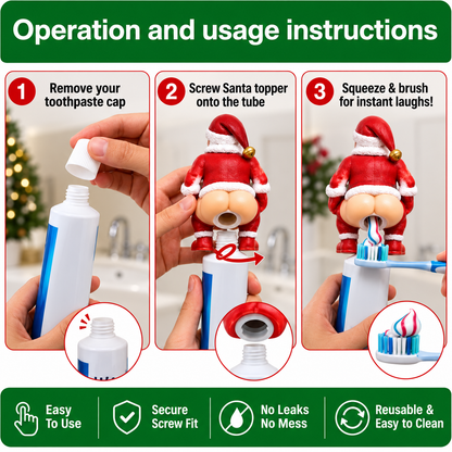 Santa Toothpaste Attachment (2 Pieces)