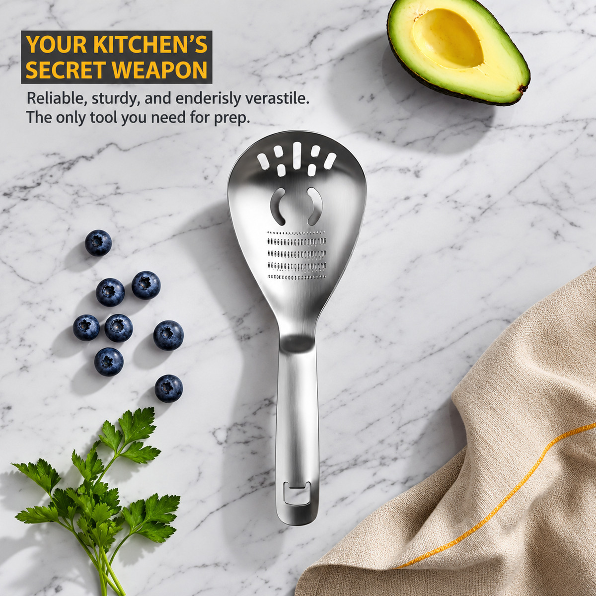 5-in-1 Stainless Steel Kitchen Spoon