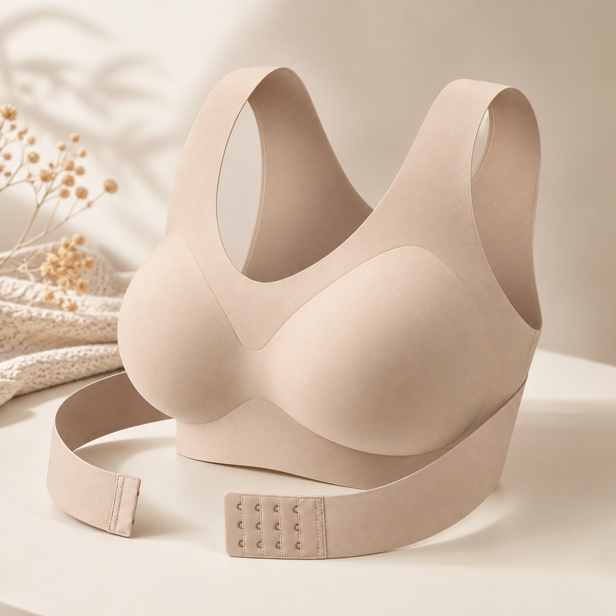 Seamless Cross-Back Support Bralette
