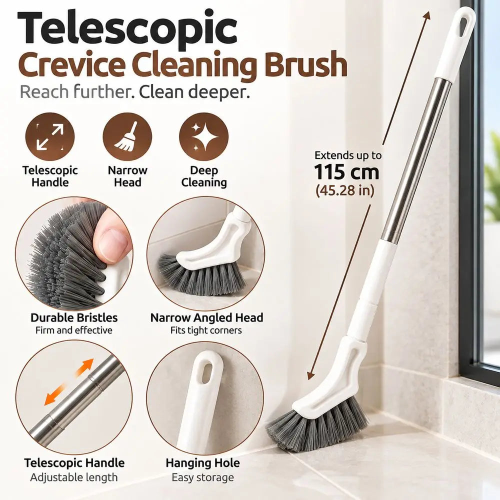 Extendable Crevice Cleaning Brush