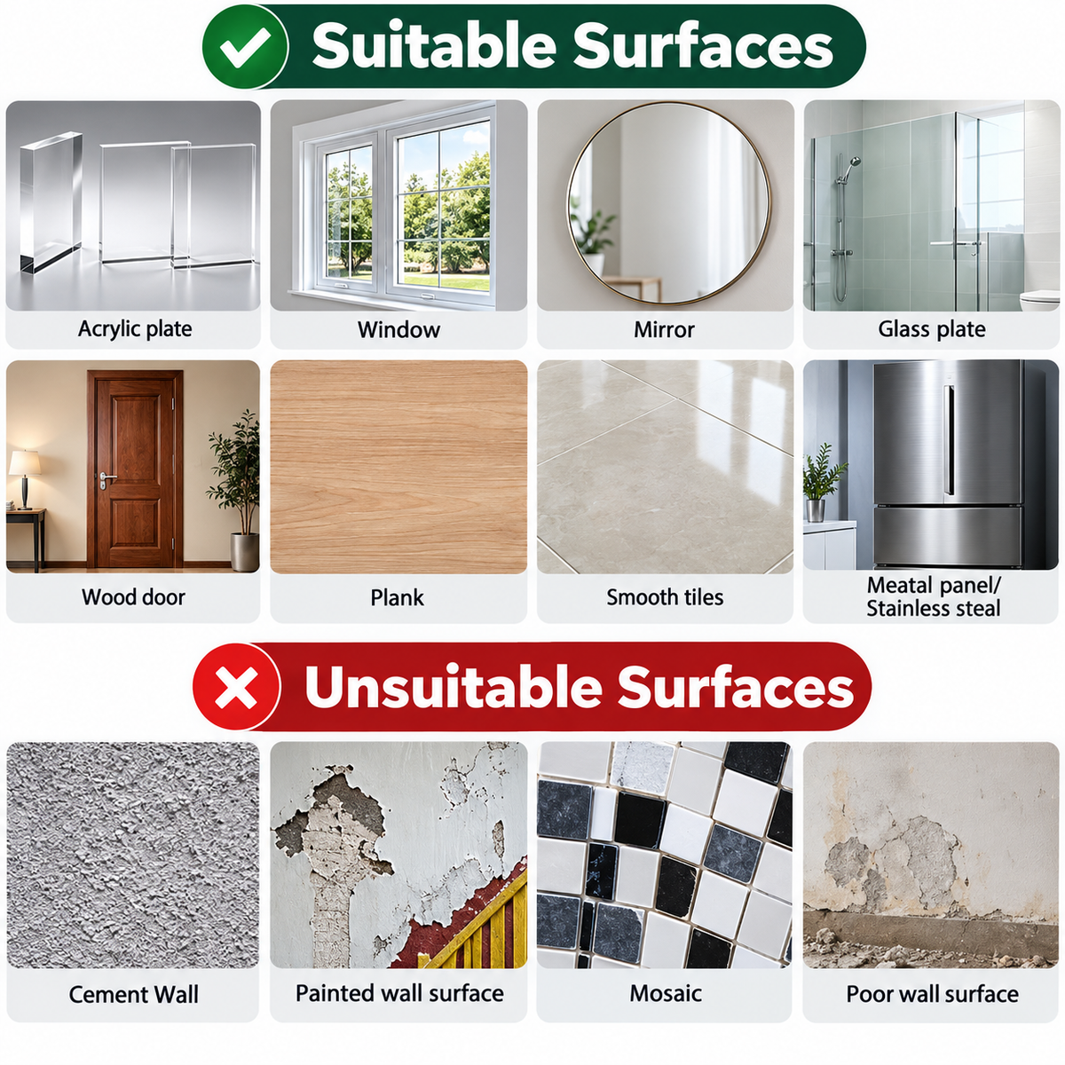 Transparent Adhesive Wall Hooks (40-Pack)