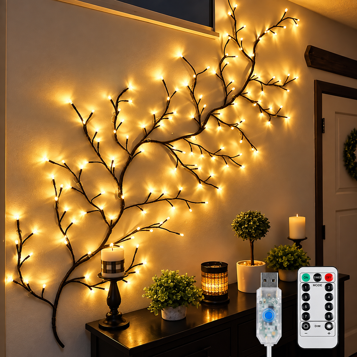 LED Willow Vine Light