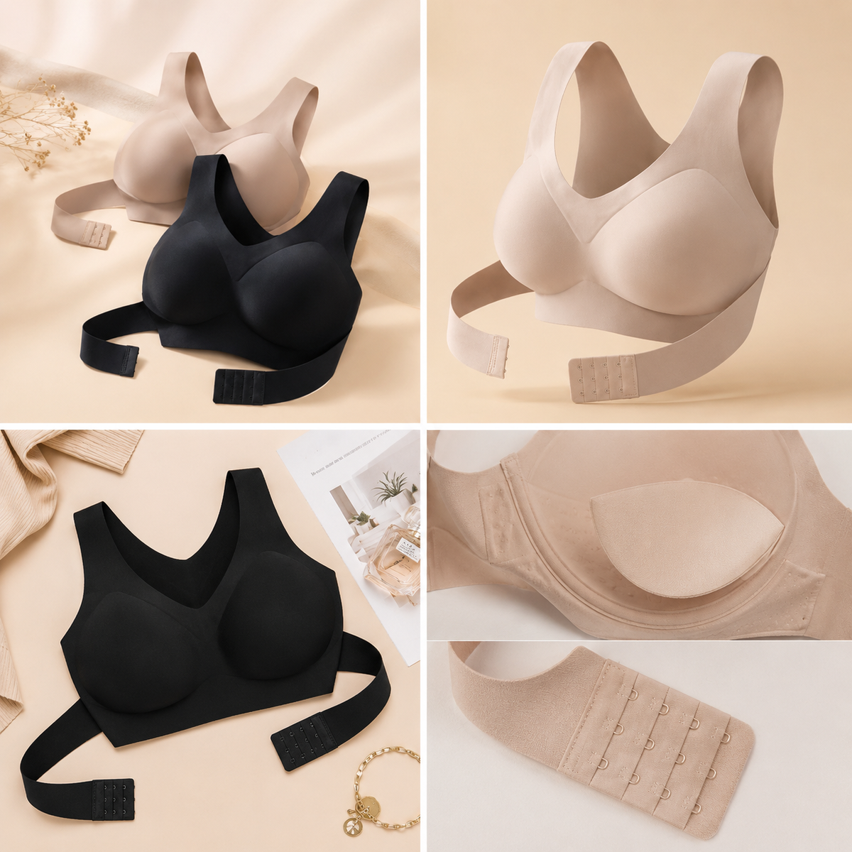 Seamless Cross-Back Support Bralette